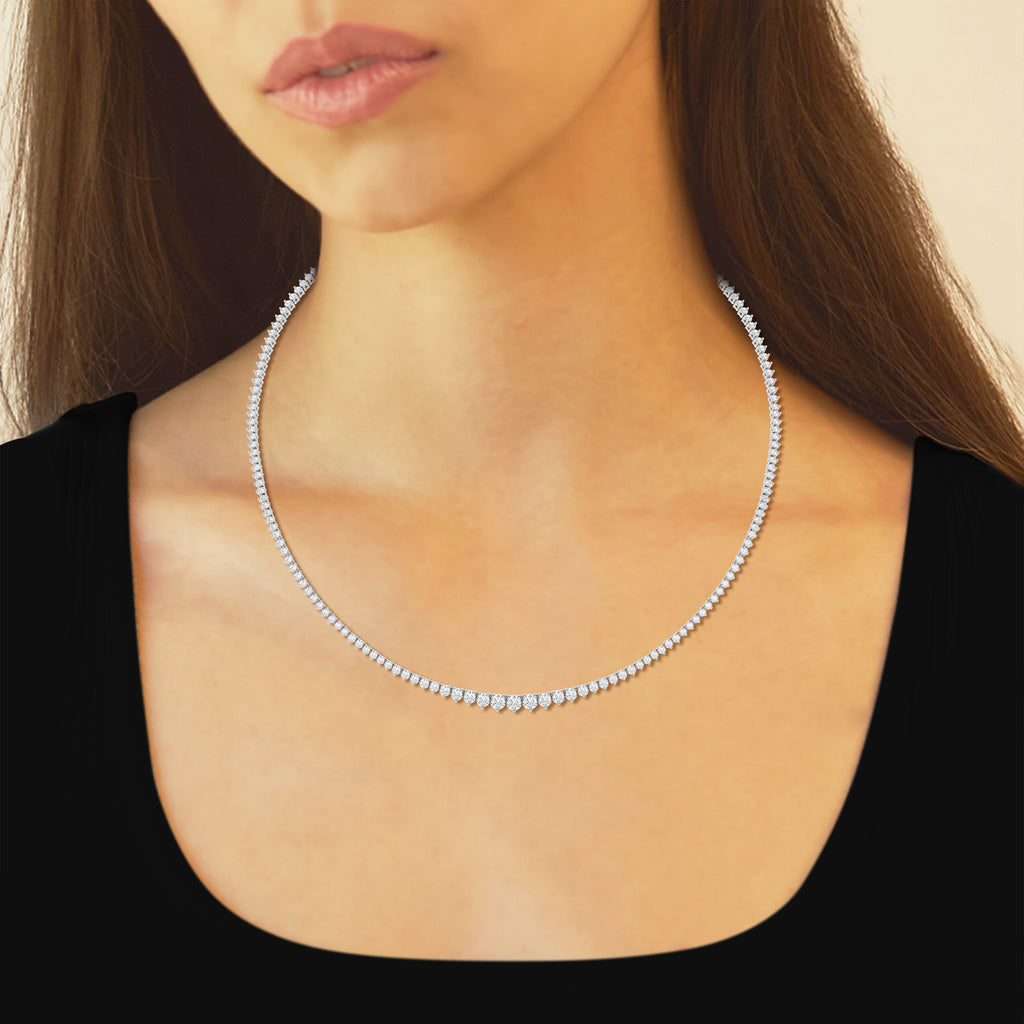 14K White Gold Lab Diamond Rivera Necklace Brilliance