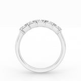 14K White Gold 5-Stone Emerald Cut Lab Diamond Ring