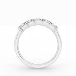 14K White Gold 5-Stone Emerald Lab Diamond Engagement Ring