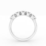 14K White Gold 5-Stone Lab Diamond Oval Engagement Ring