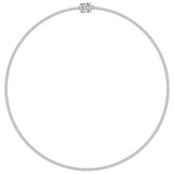 14K White Gold 7ct Lab Diamond Tennis Necklace