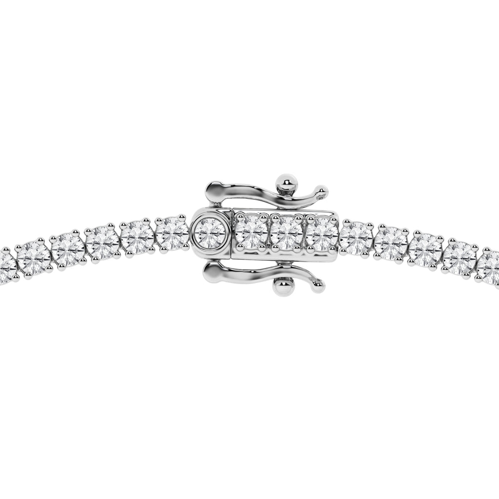 14K White Gold 10ct Lab Diamond Tennis Necklace