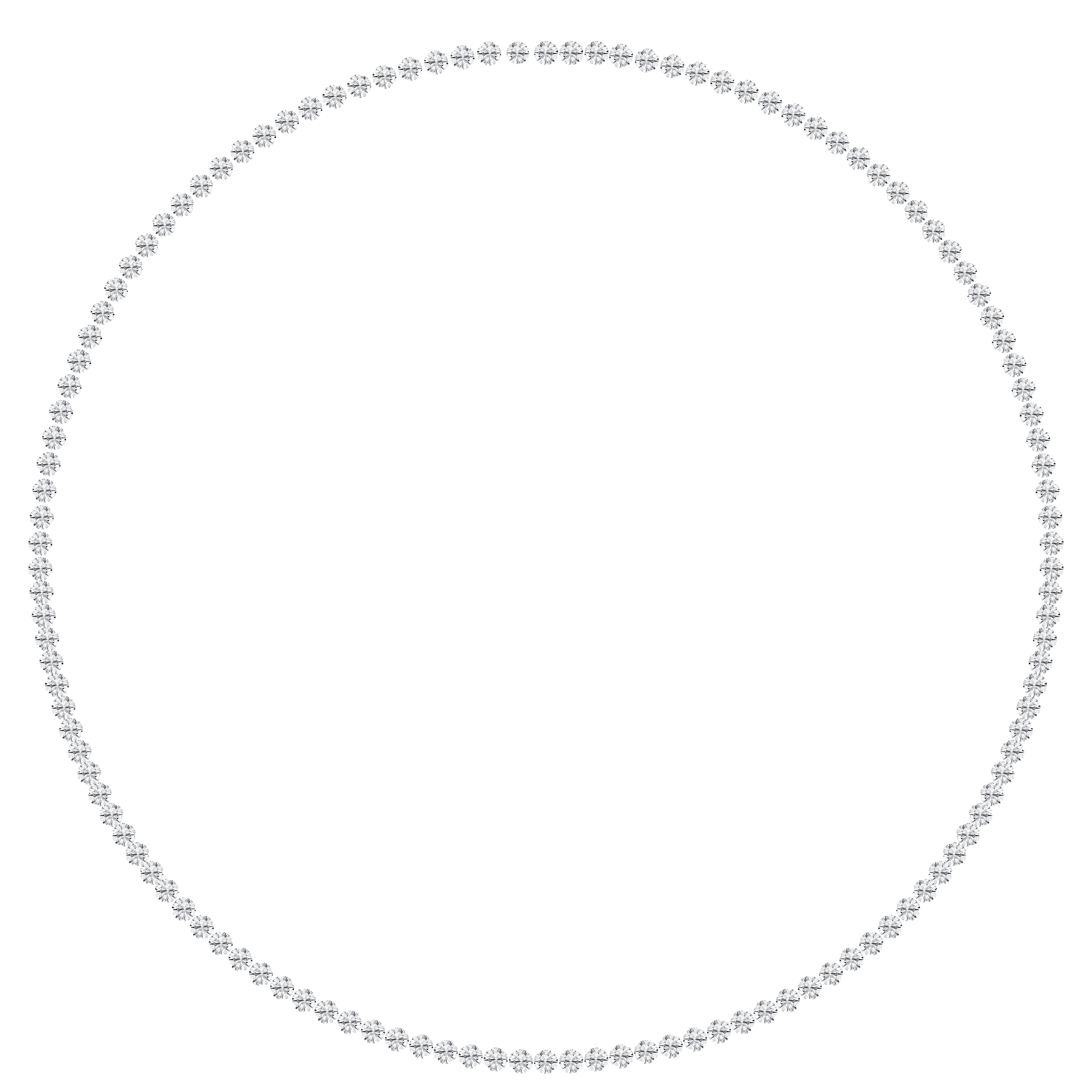 15 CT Lab Diamond Tennis Necklace in 14K White Gold