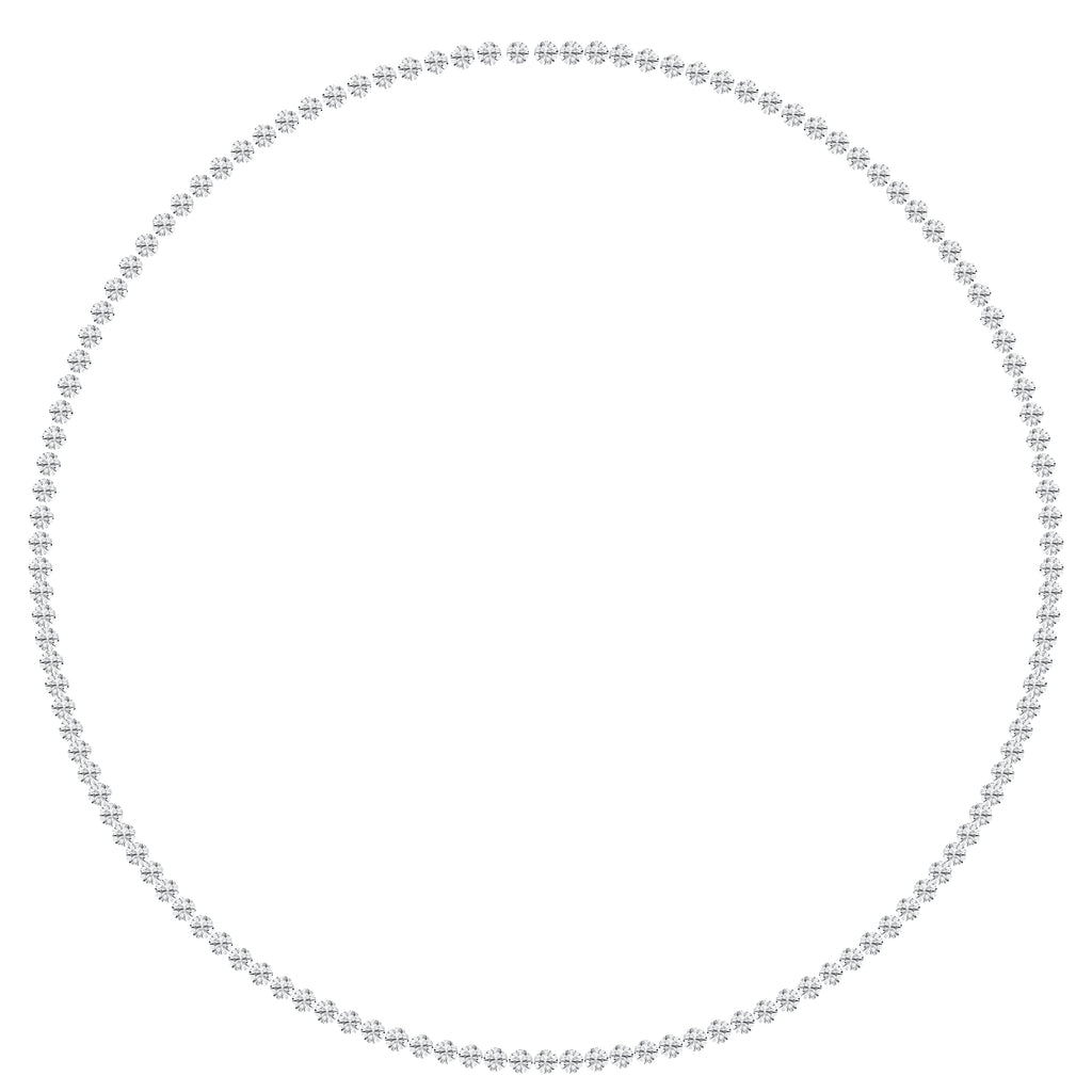 15 CT Lab Diamond Tennis Necklace in 14K White Gold