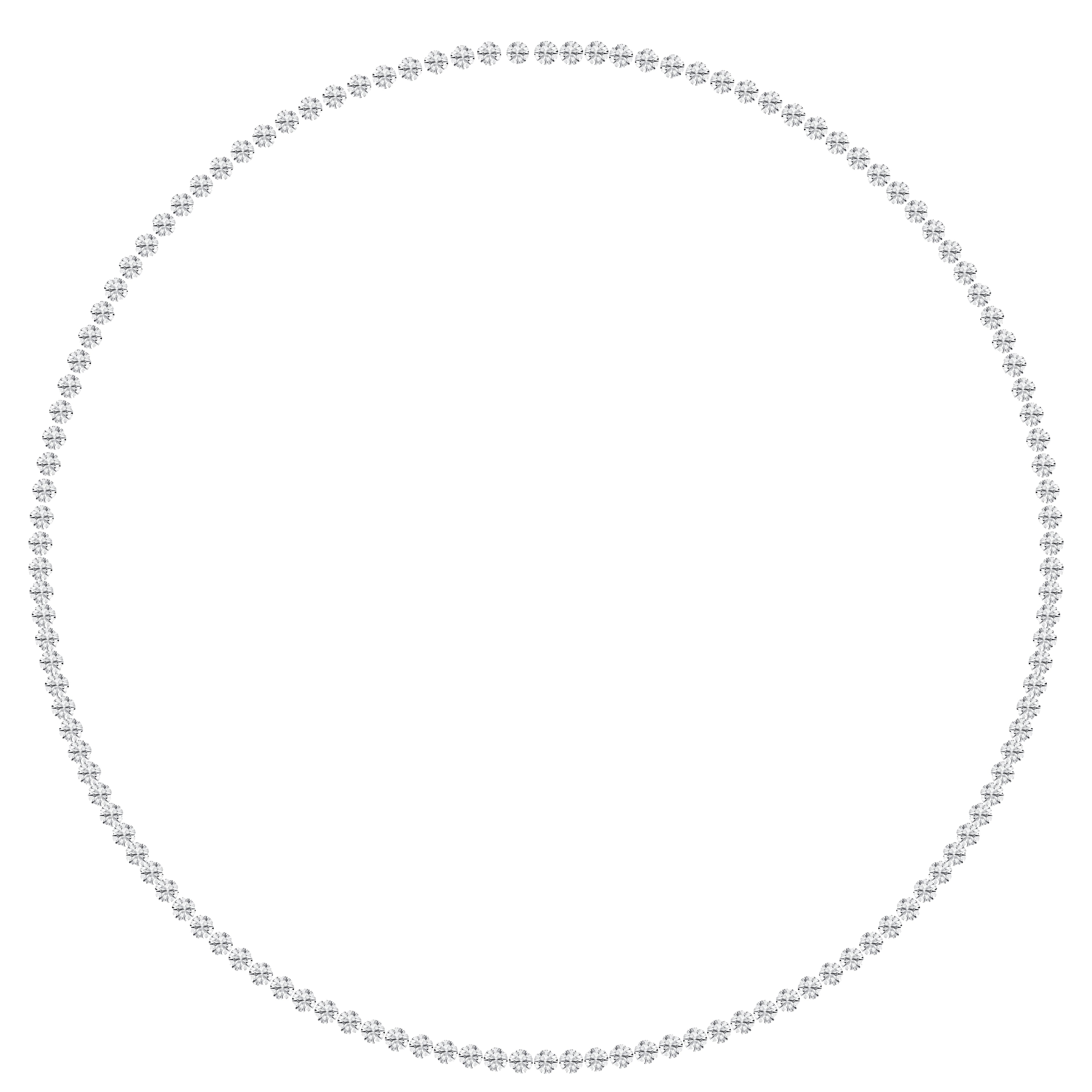 15 CT Lab Diamond Tennis Necklace in 14K White Gold
