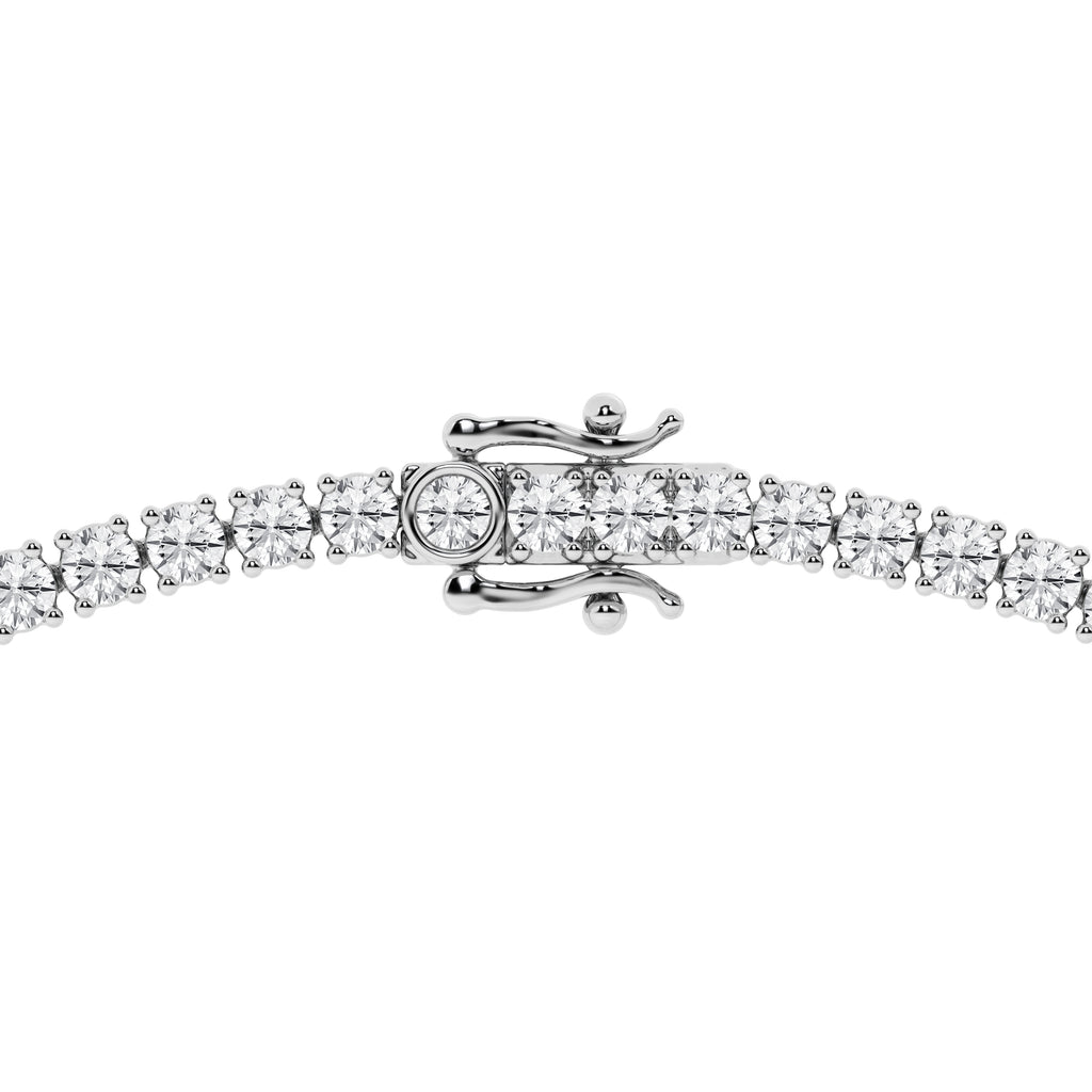 15 CT Lab Diamond Tennis Necklace in 14K White Gold