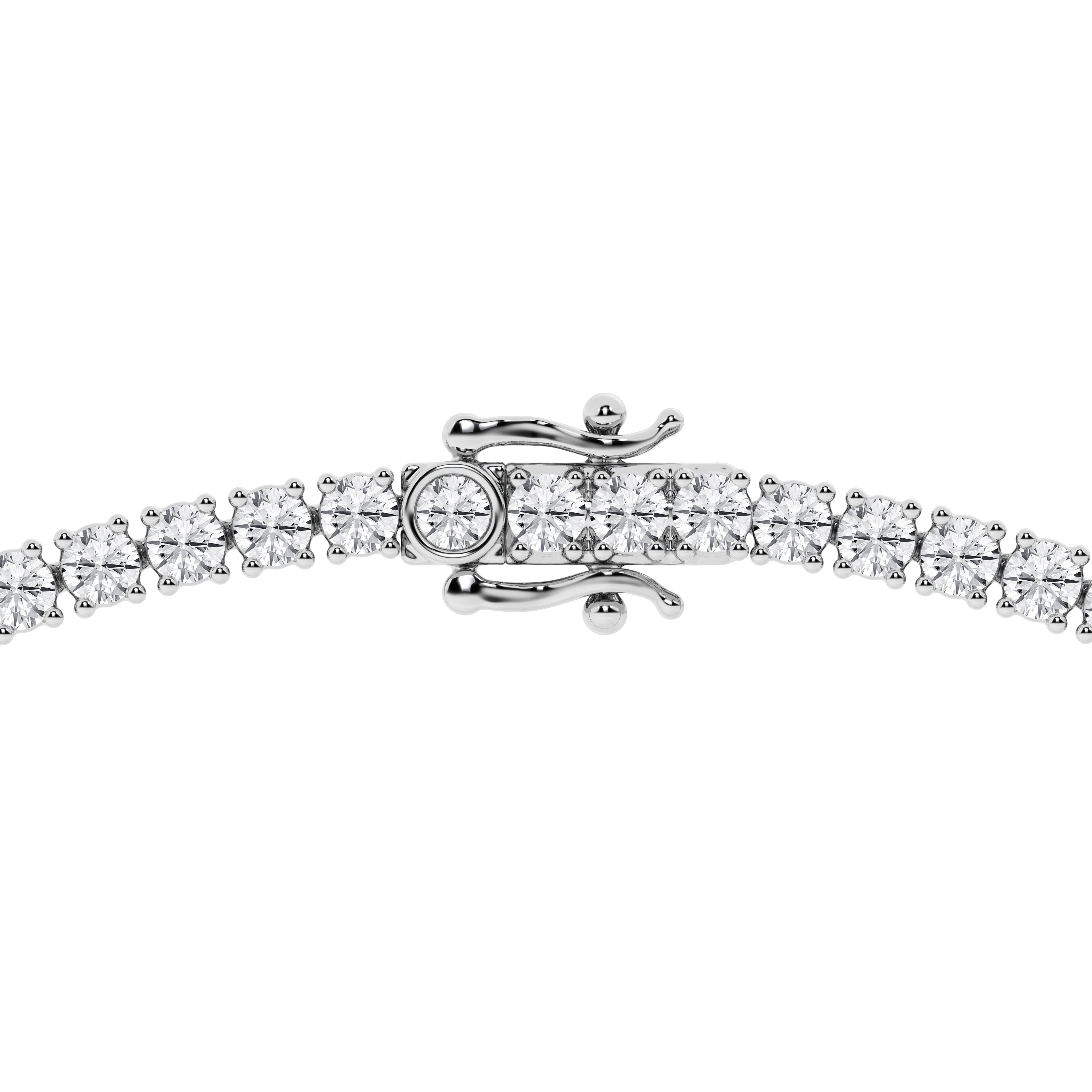 15 CT Lab Diamond Tennis Necklace in 14K White Gold