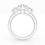 14K White Gold 3-Stone Lab Diamond Engagement Ring