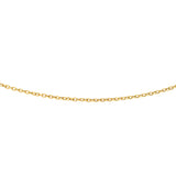 14K Gold 3.3mm Textured Cable Chain