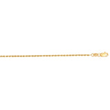 14K Gold 24"" 1.4mm Diamond Cut Royal Rope Chain
