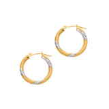 14K Gold 3x20mm Hoop Earring