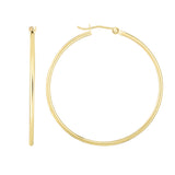 14K Gold 1.5x40mm Hoops