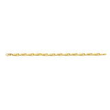 14K Gold Fancy Oval Box Link
