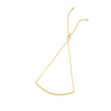 14K Gold Curved Bar Friendship Bracelet