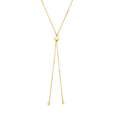 14K Gold Heart Slide Friendship Necklace