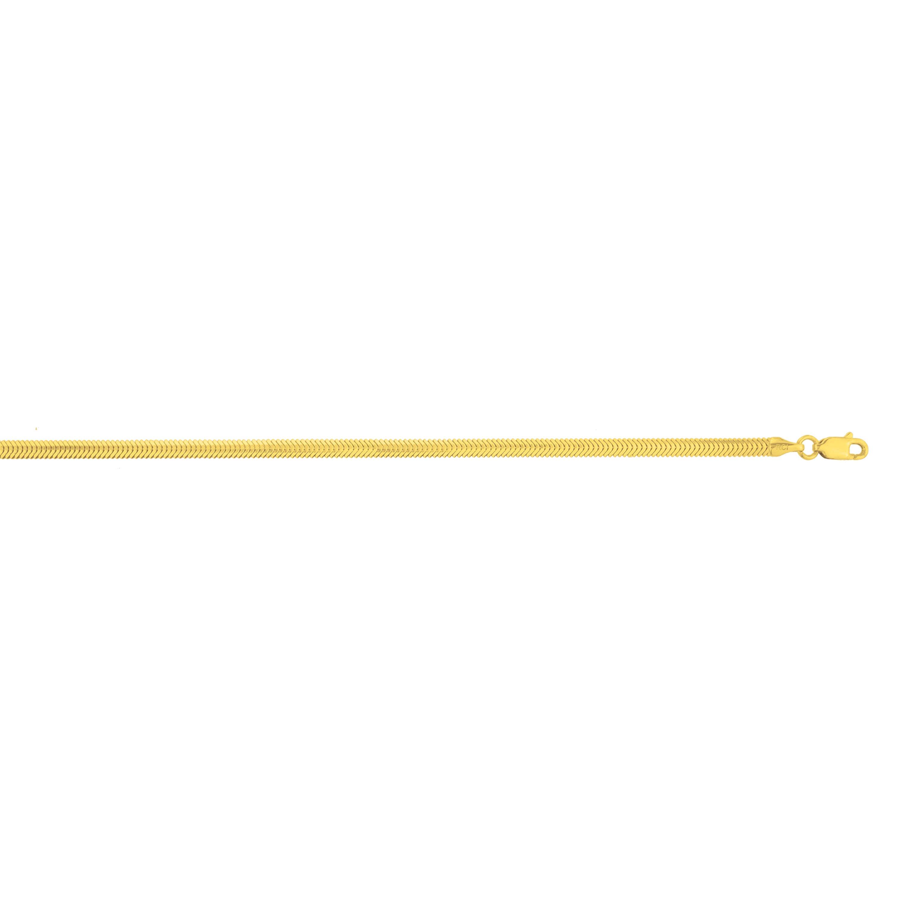 14K 3.3mm Oval Snake Chain