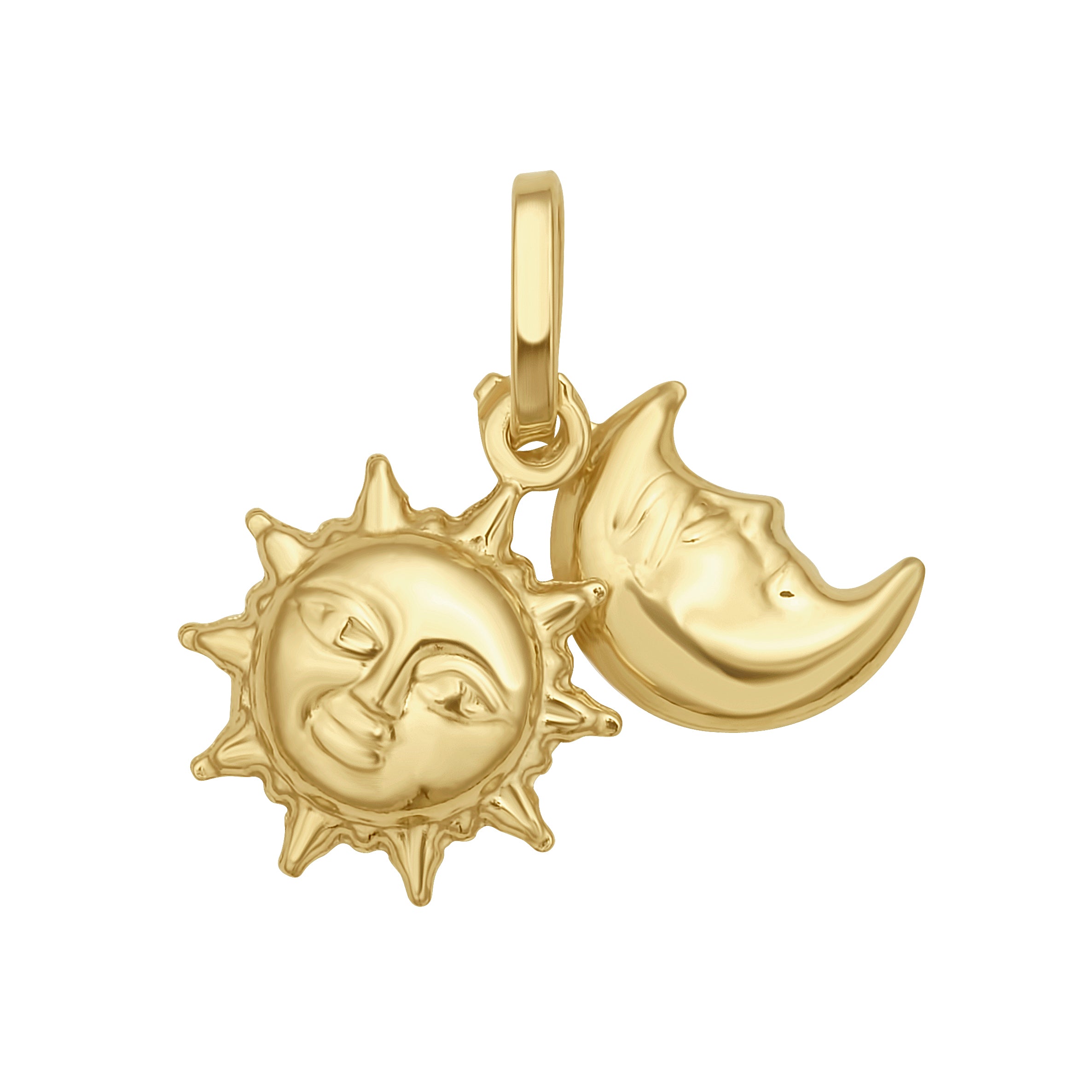 14K Sun & Moon Charm