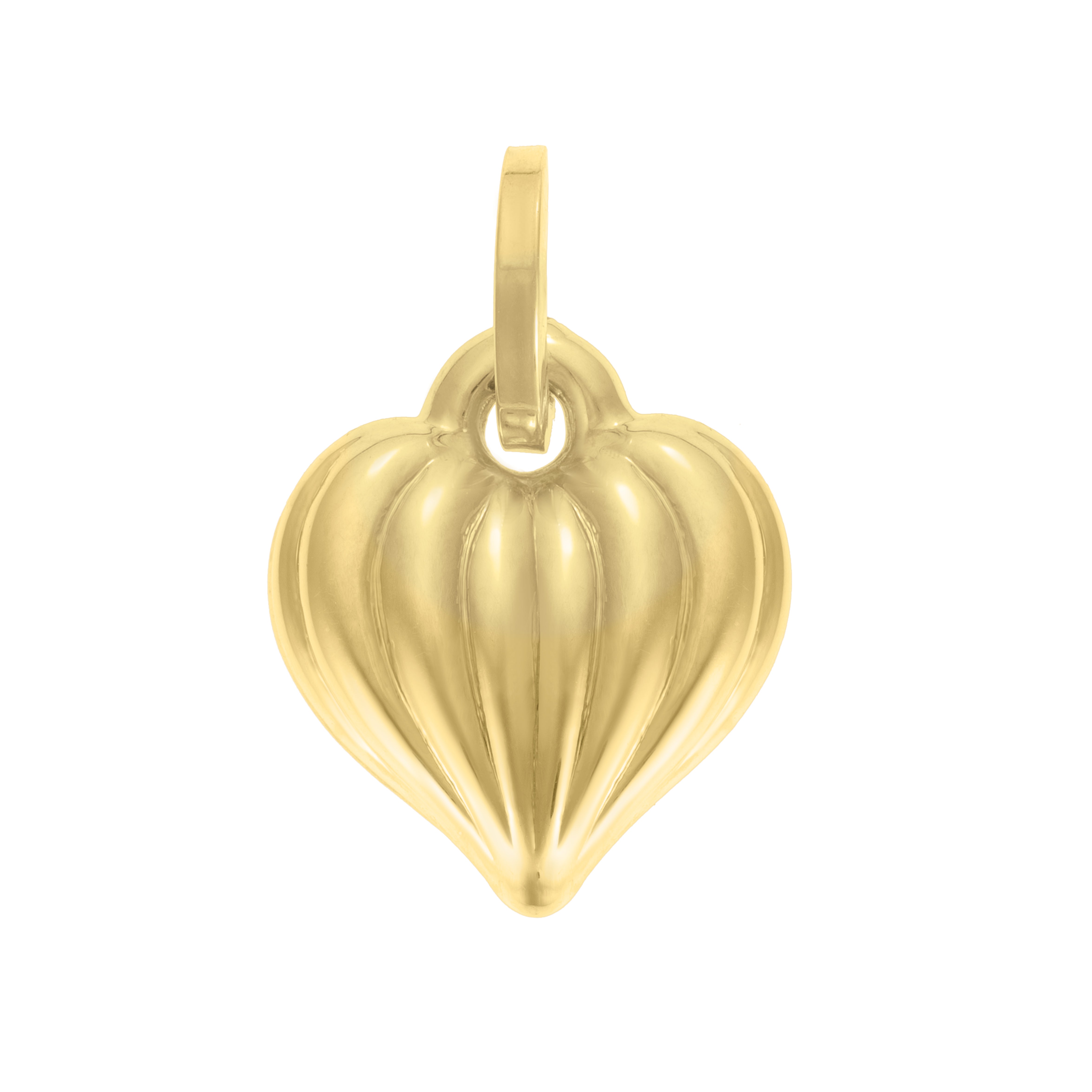 14K Puffy Heart Charm