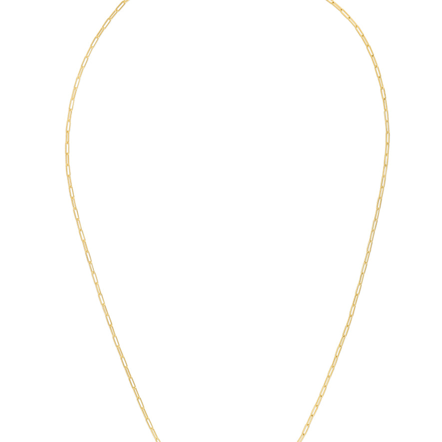 14K Gold 1.5mm Paperclip Chain