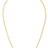 14K Gold 2.1mm Paperclip Chain