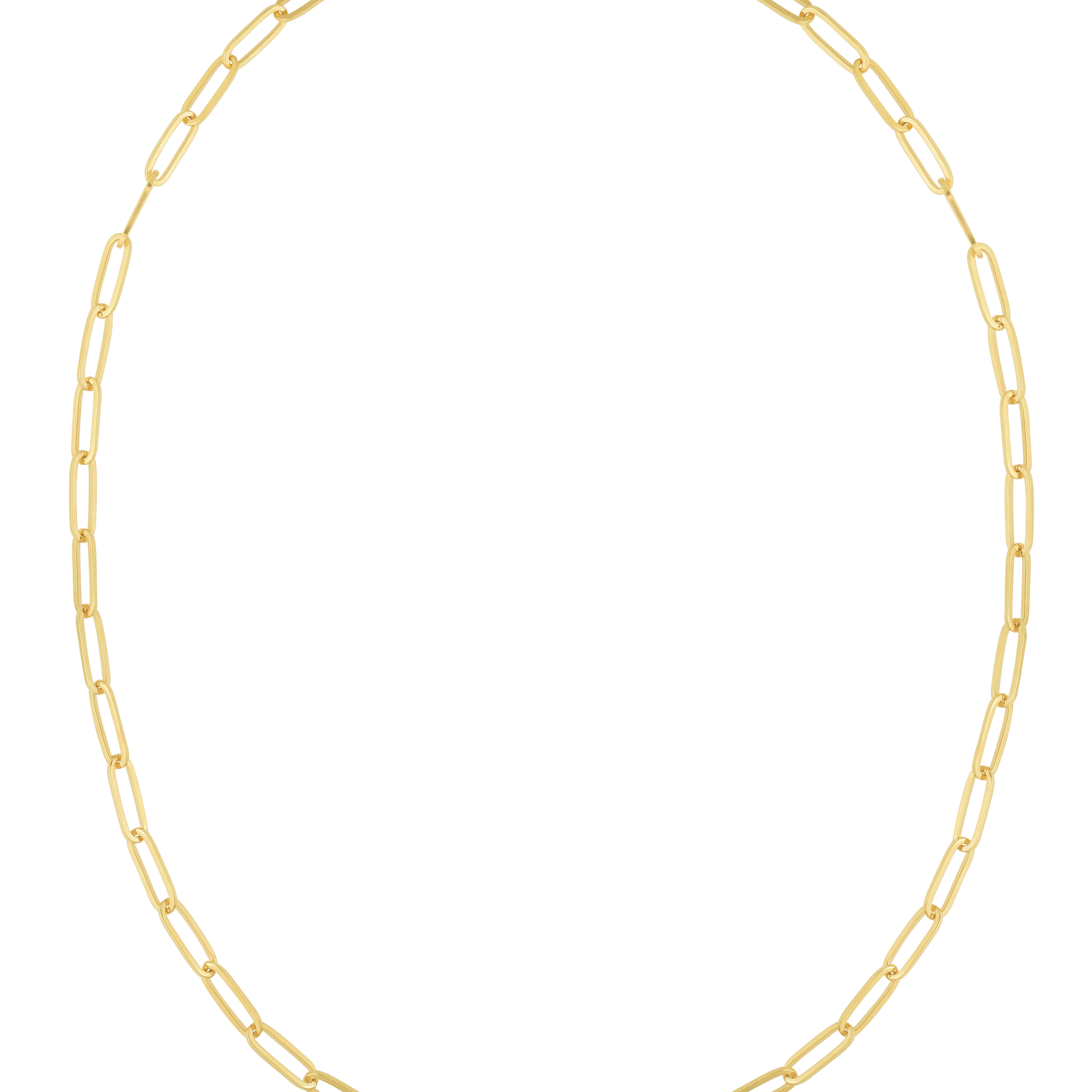 14K 4mm Paperclip Chain