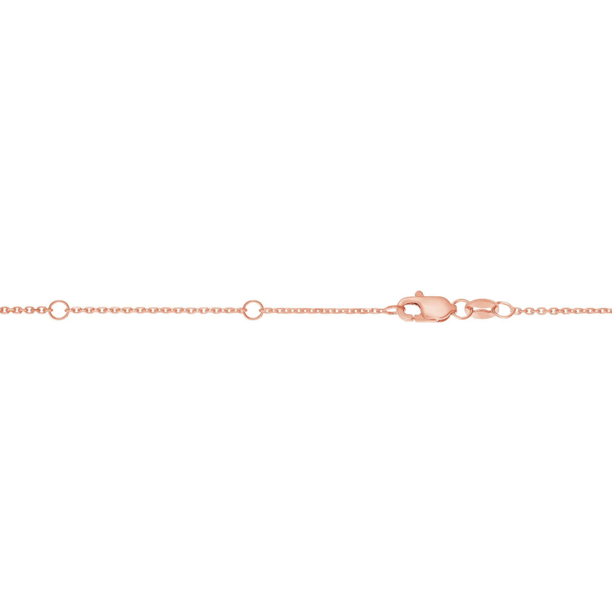 14K Gold 0.87mm Double Extendable Diamond Cut Cable Chain