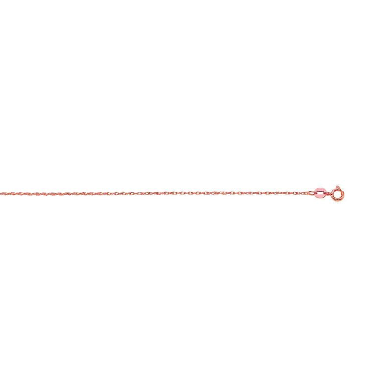 14K Gold 0.5mm Machine Rope Chain (Carded)