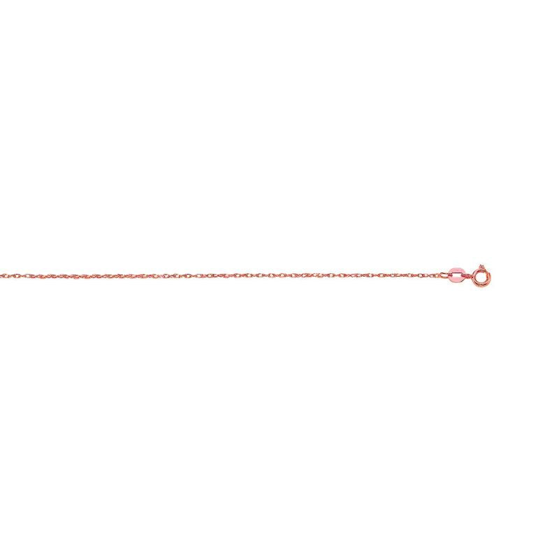 14K Gold 0.5mm Machine Rope Chain (Carded)