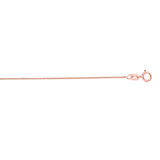 14K Gold .6mm Diamond Cut Round Wheat Chain