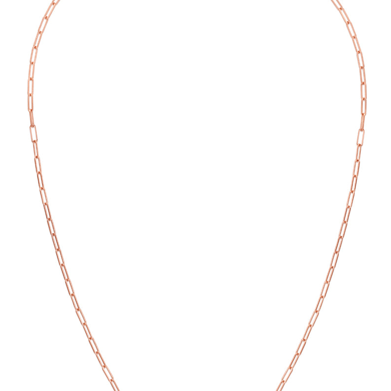 14K Gold 2.1mm Paperclip Chain