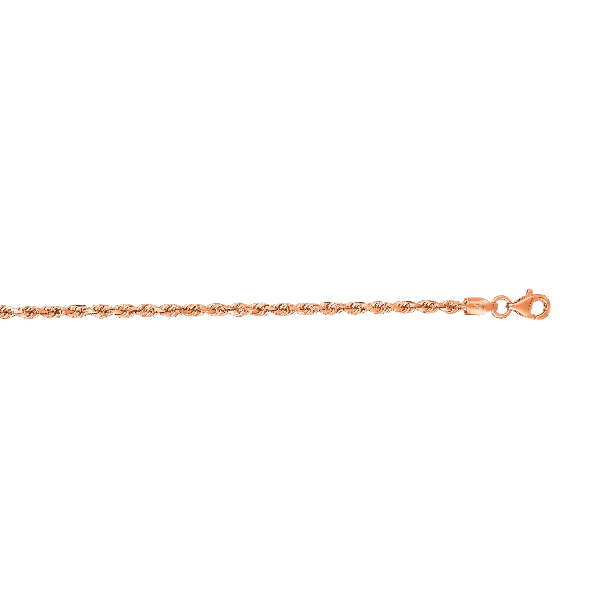 14K Gold 22"" 2.5mm Solid Royal Rope Chain