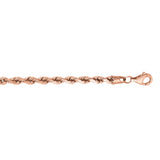14K Gold 8.5"" 3.8mm Diamond Cut Royal Rope Chain