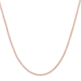 14K Rose 3.3mm Two-Tone Fancy Ice Chain