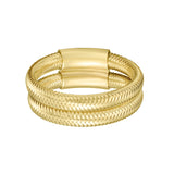 14K Double Row Stretch Mesh Ring