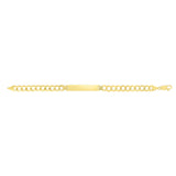 14K Gold 8.3mm Polished Curb ID Bracelet