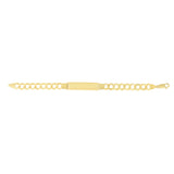 14K Gold 10mm Polished Curb ID Bracelet