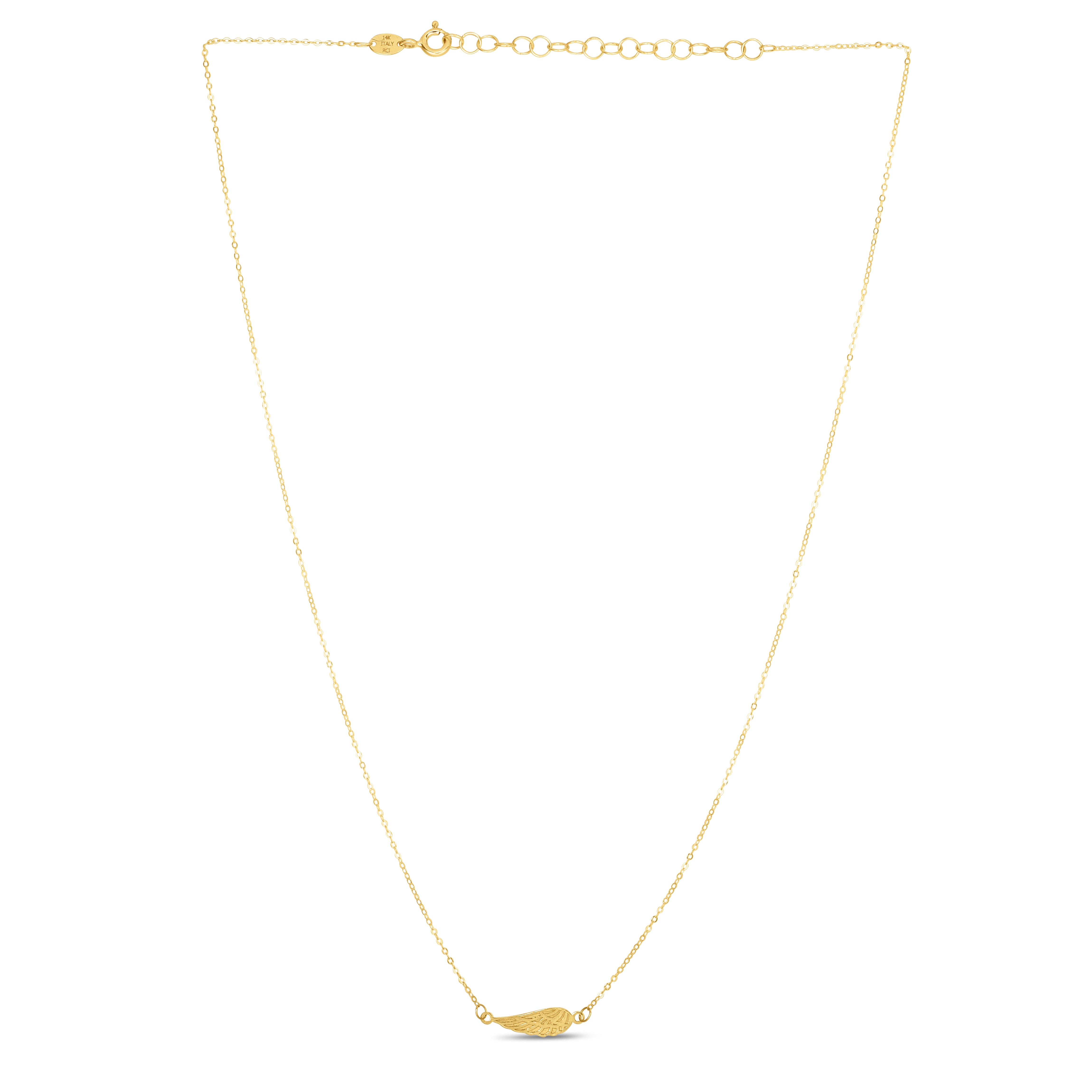 14K Gold Angel Wing Necklace