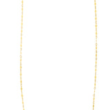 14K Gold Diamond Shape Mirror Chain