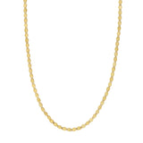 14K Gold 2.2mm Oval Mirror Link Chain
