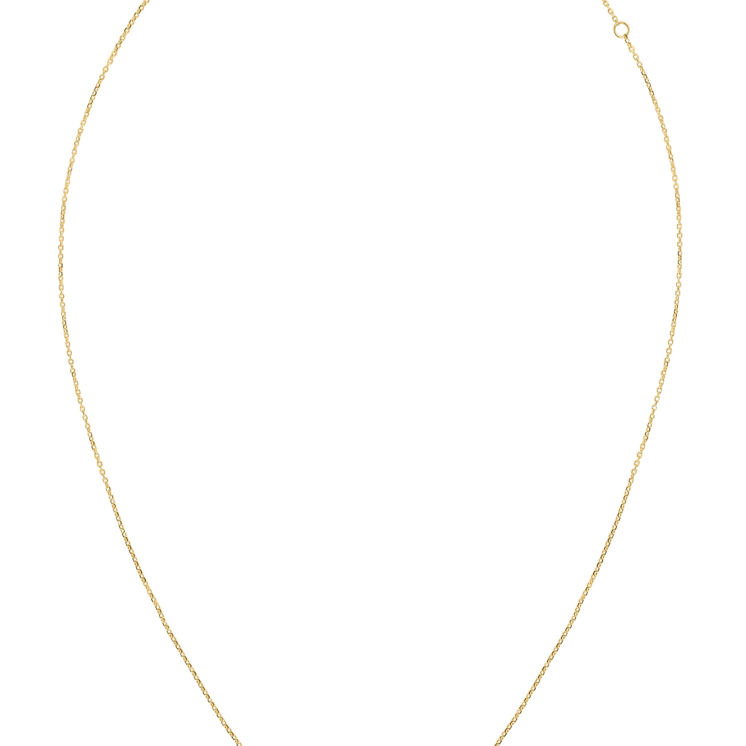 14K Gold Emerald Cut Blue Topaz Necklace