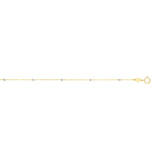 14K Gold 1.8mm Diamond Cut Bead Saturn Chain