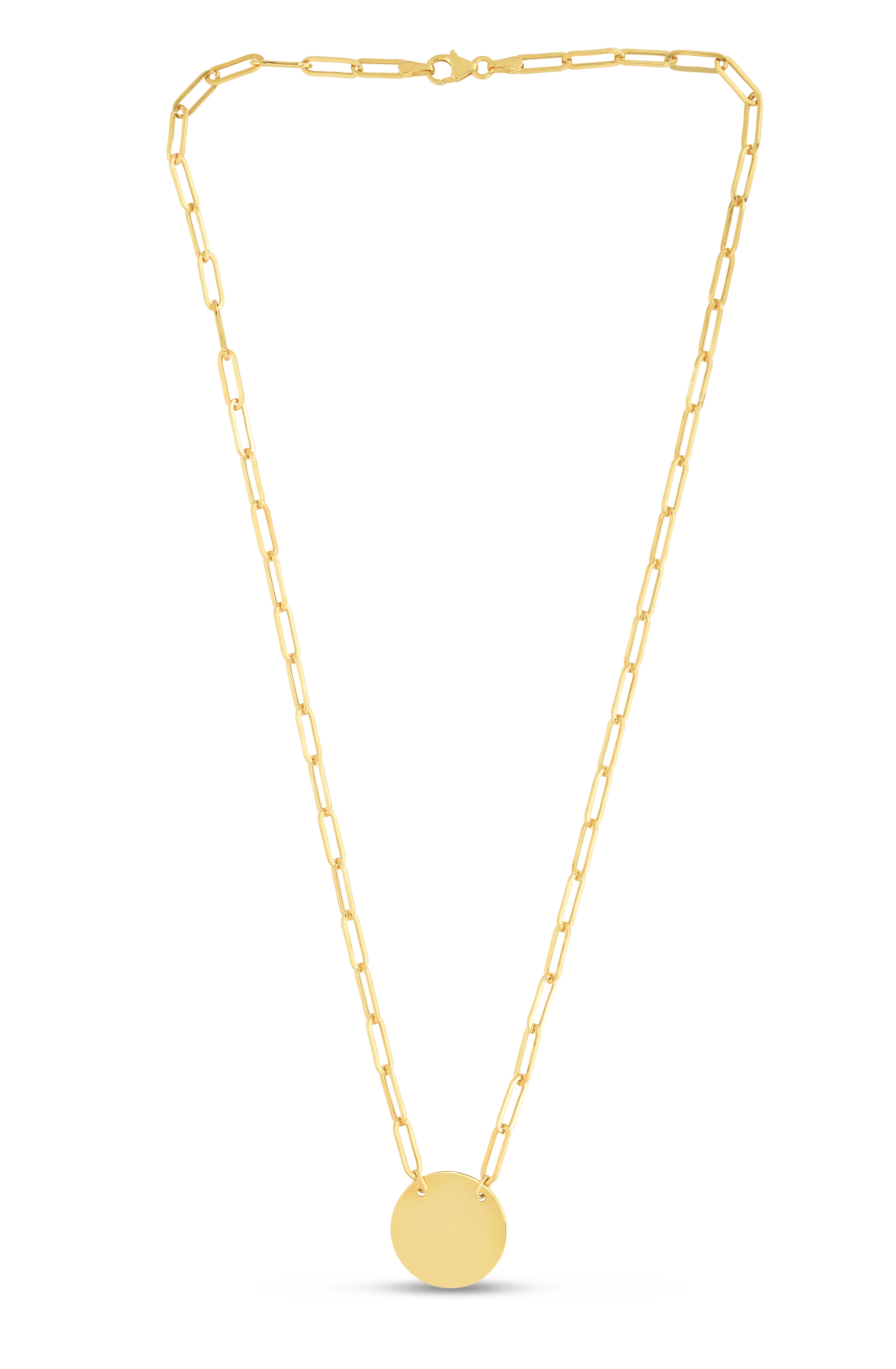 14K Gold Disc Necklace