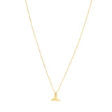 14K Whale Tail Necklace