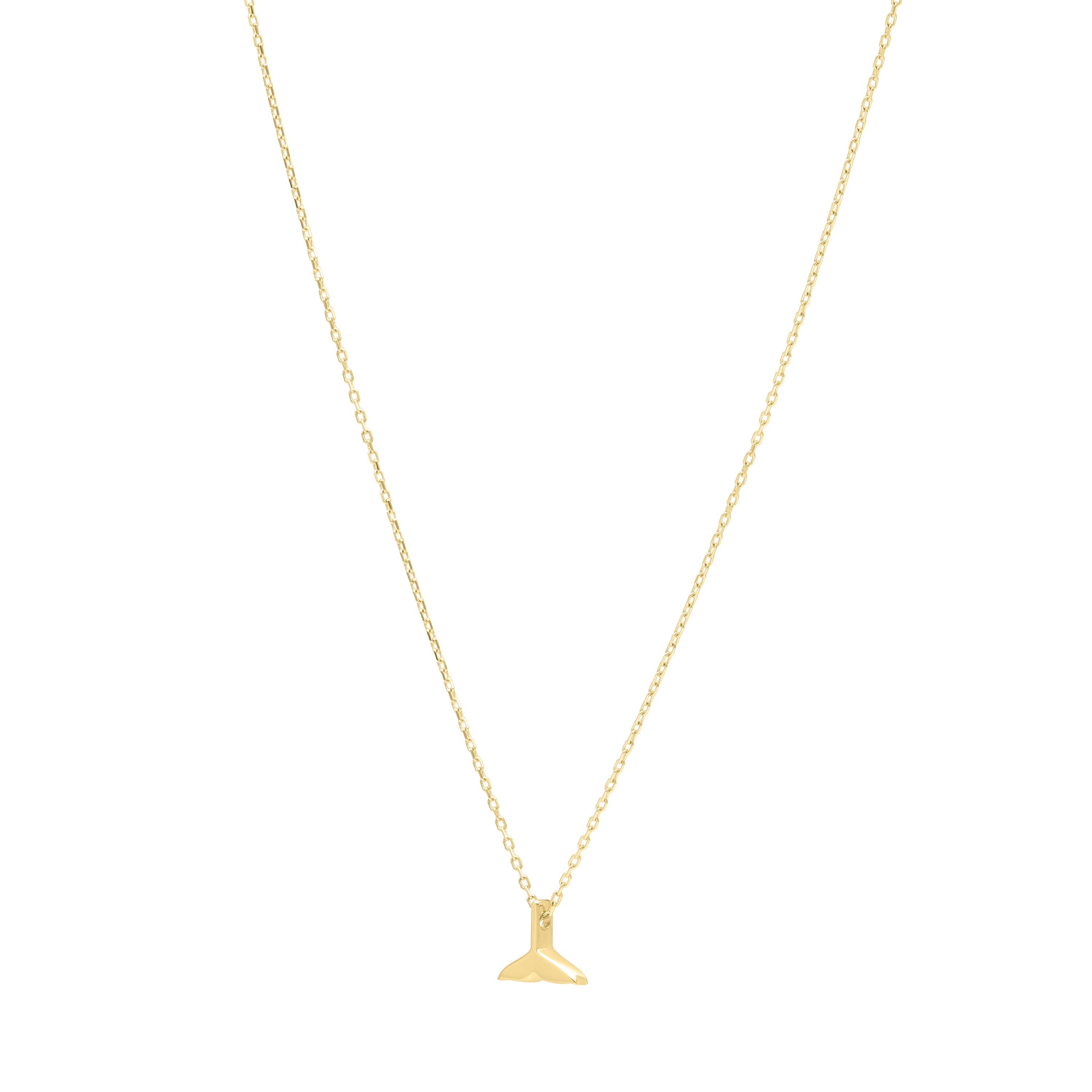 14K Whale Tail Necklace