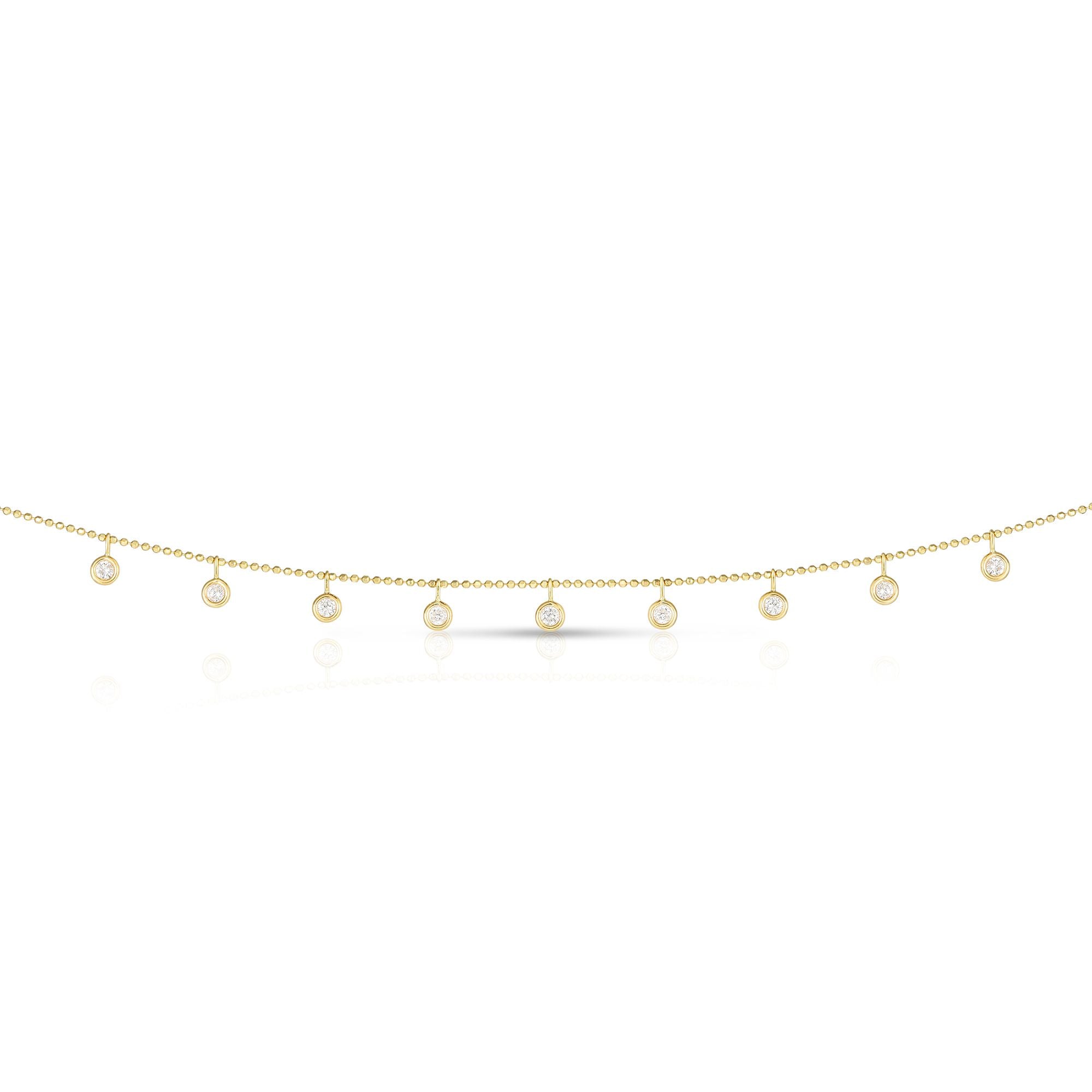 14K Gold .50ct Dangling Diamonds Necklace