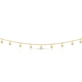 14K Gold .25ct Dangling Diamonds Necklace