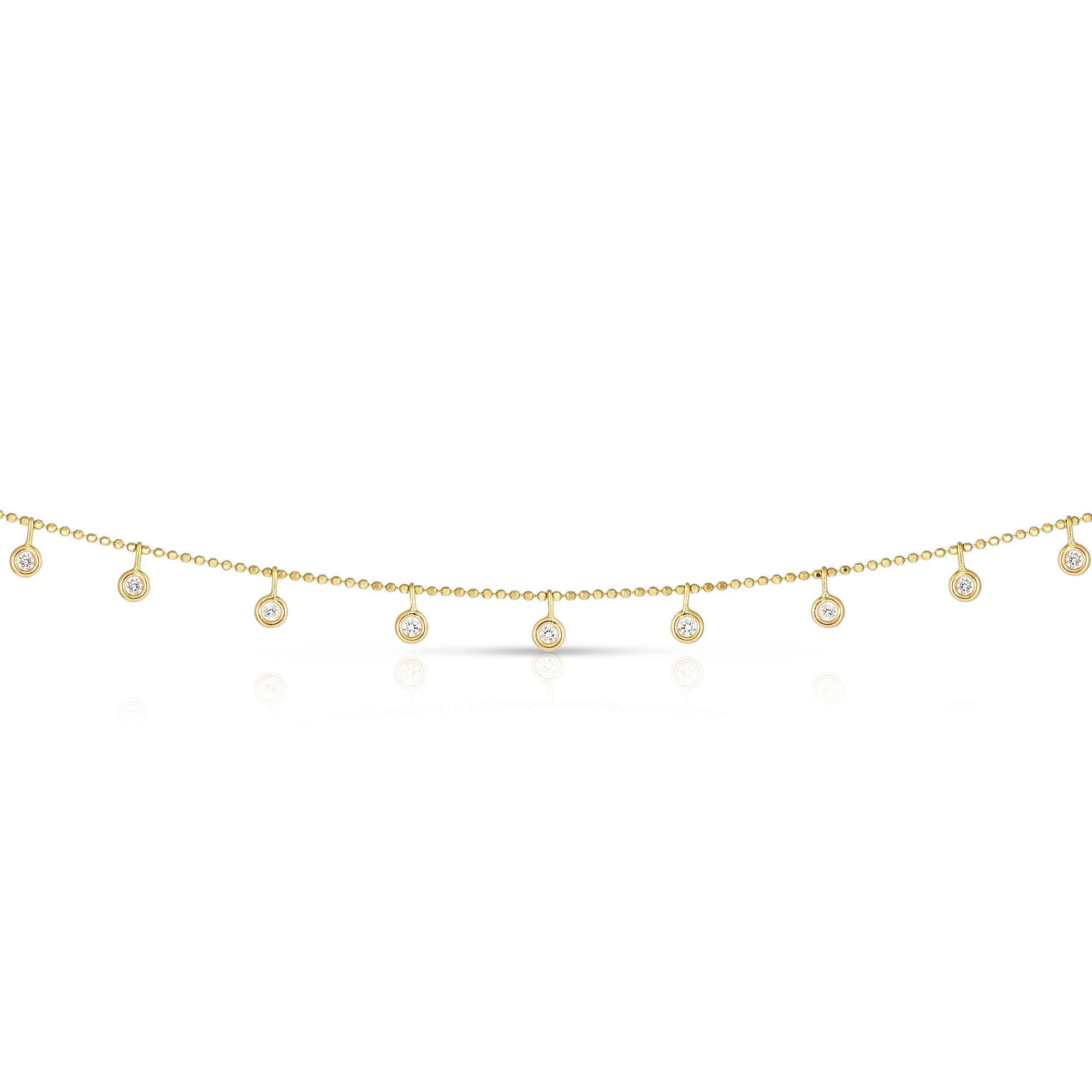 14K Gold .25ct Dangling Diamonds Necklace