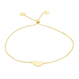 14K Gold Heart Friendship Bracelet