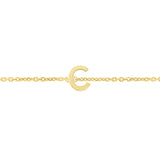 14K Mini Initial C Bracelet