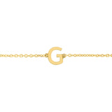 14K Mini Initial G Necklace